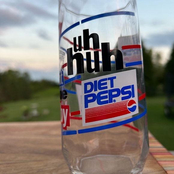 Vintage Diet Pepsi You Got The Right One Baby Uh Huh Glass Cup Set of 2 - Picture 9 of 11